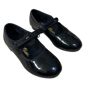 Tap Shoes Dance Class Black Size 11 Hook and Loop Closure